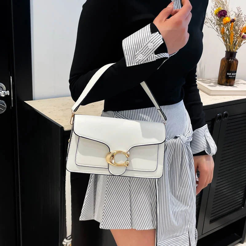 2026 New Niche Luxury Solid-Color Tote Bag | Vintage Minimalist Crossbody Square Bag