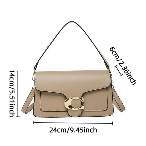 2026 New Niche Luxury Solid-Color Tote Bag | Vintage Minimalist Crossbody Square Bag