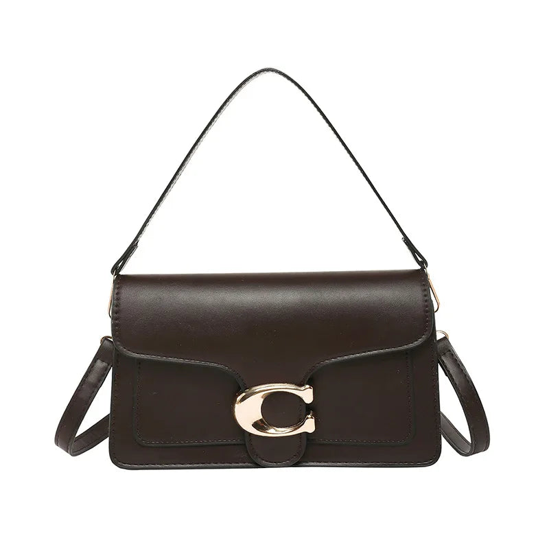 2026 New Niche Luxury Solid-Color Tote Bag | Vintage Minimalist Crossbody Square Bag